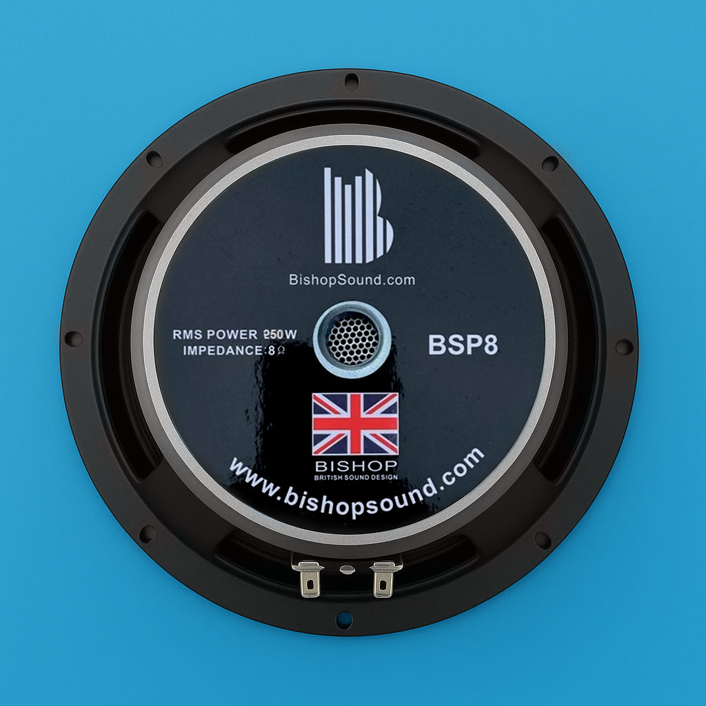 BishopSound 8-inch LF Bass / Mid Range Loudspeaker Driver 500w Program Power 8 ohm Speaker BSP8
