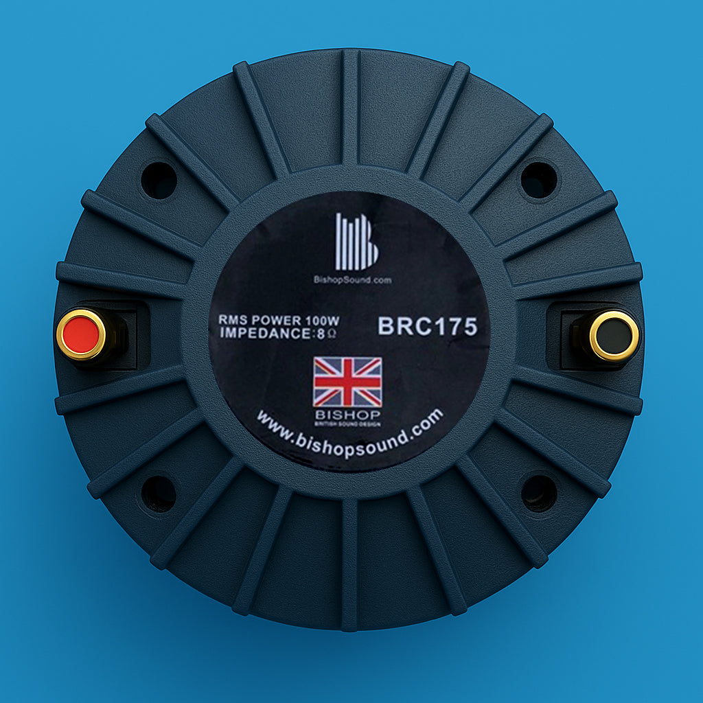 BishopSound 1-inch Throat Screw Fitting HF Compression Driver 1.75" 44.4mm Voice Coil with Titanium Diaphragm 100w RMS 8ohm BRC175