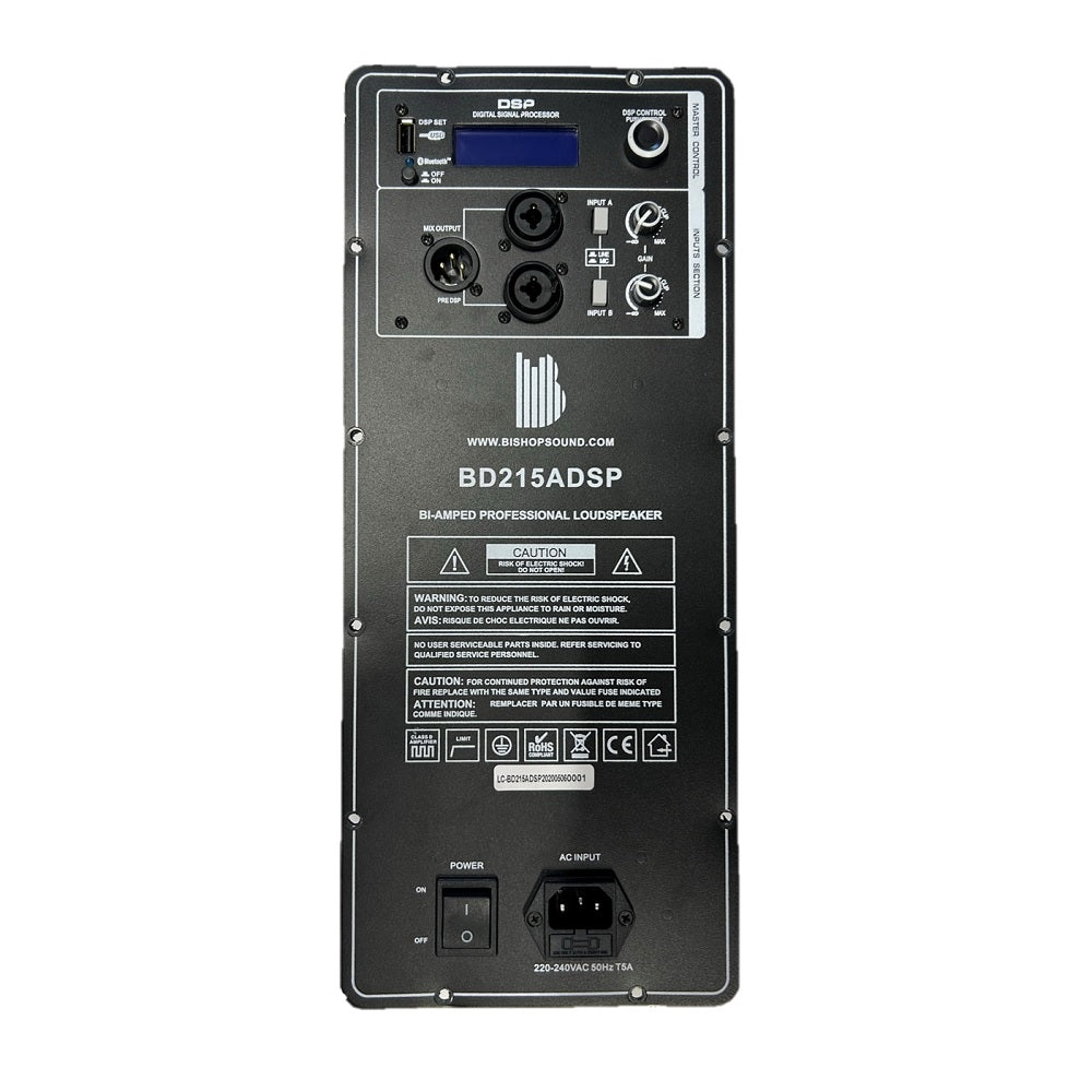 Plate Amplifier 1200w Bi-Amped DSP Bluetooth BM4 Twin 15 Power amplifier